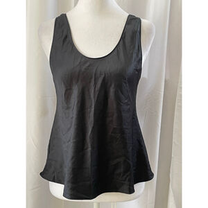 Women's Victoria's Secret Black Satin Pajama Top S